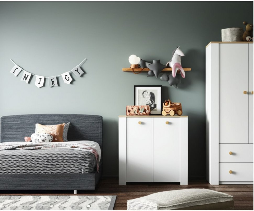 Джастин Комод 16.228.02 белый/дуб белый