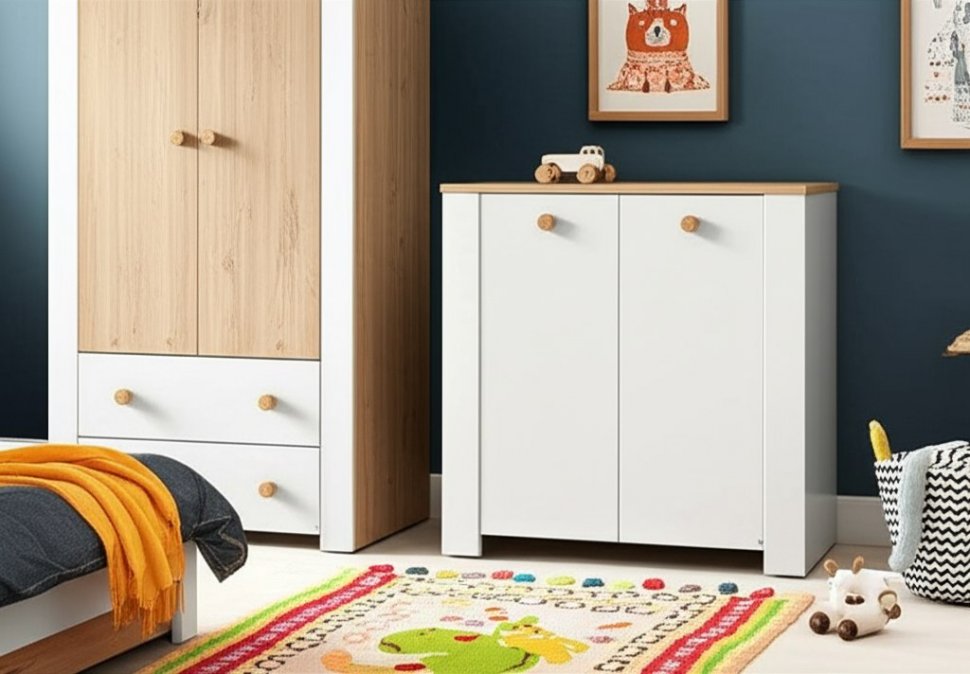 Джастин Комод 16.228.02 белый/дуб белый