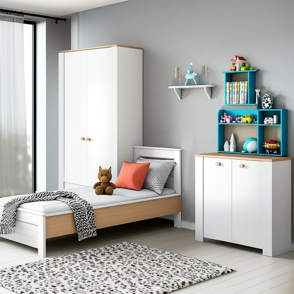 Джастин Комод 16.228.02 белый/дуб белый