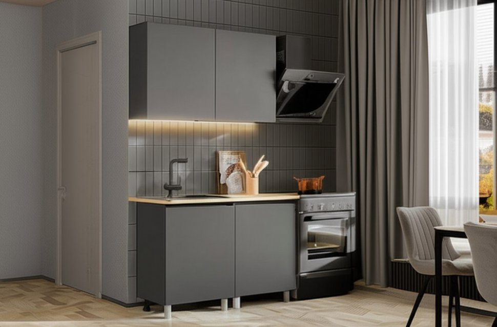 Модульная кухня Денвер 1,2 м, Графит