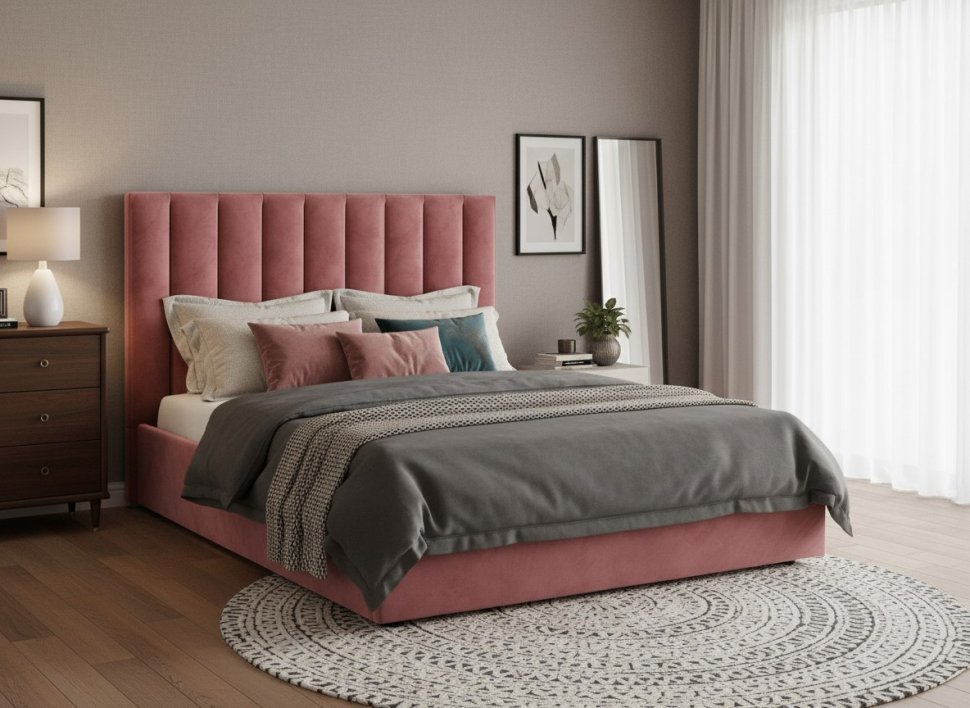 Кровать Ingrid 1600 модель 312 Ультра коралл