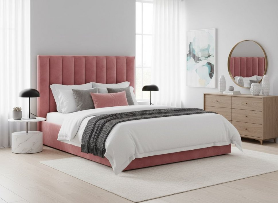 Кровать Ingrid 1600 модель 312 Ультра коралл