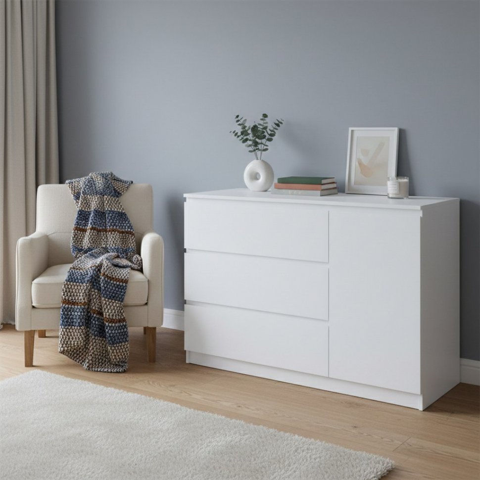 Комод Т-3Р Белый
