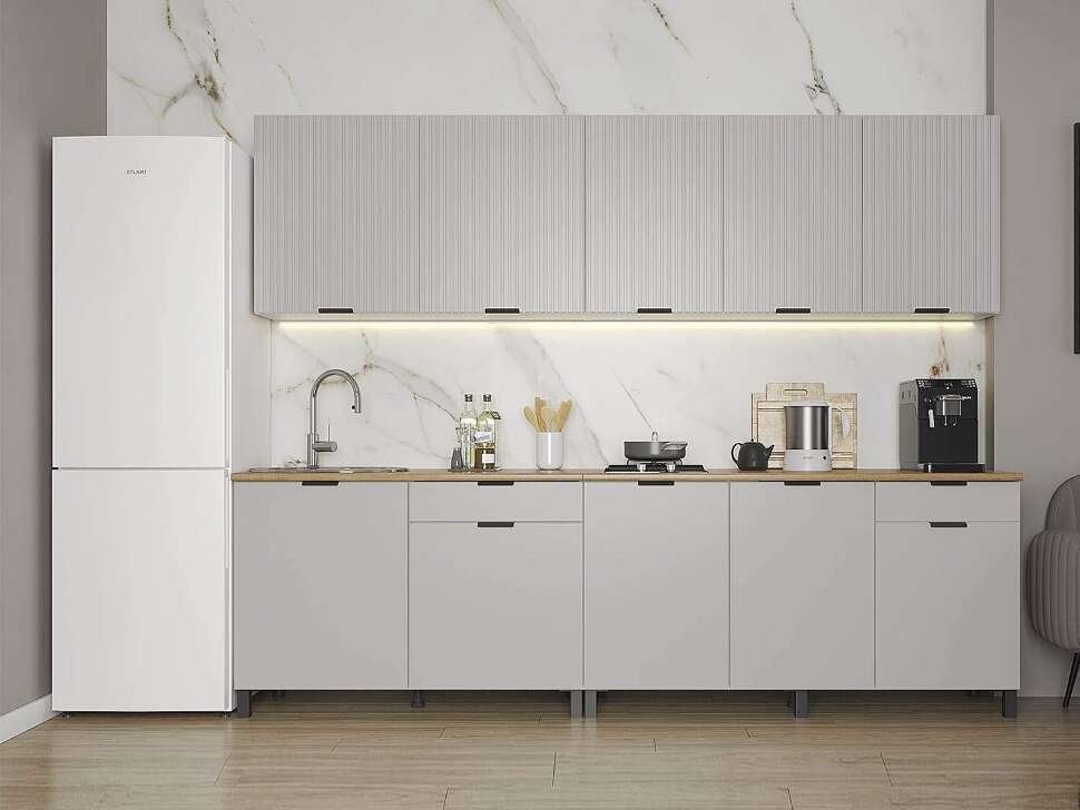 Кухня Венера 2700 МДФ Кашемир фрезерованный