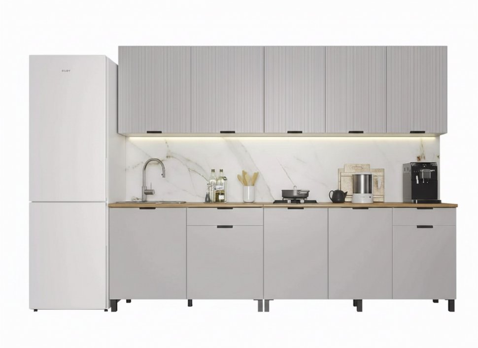 Кухня Венера 2700 МДФ Кашемир фрезерованный