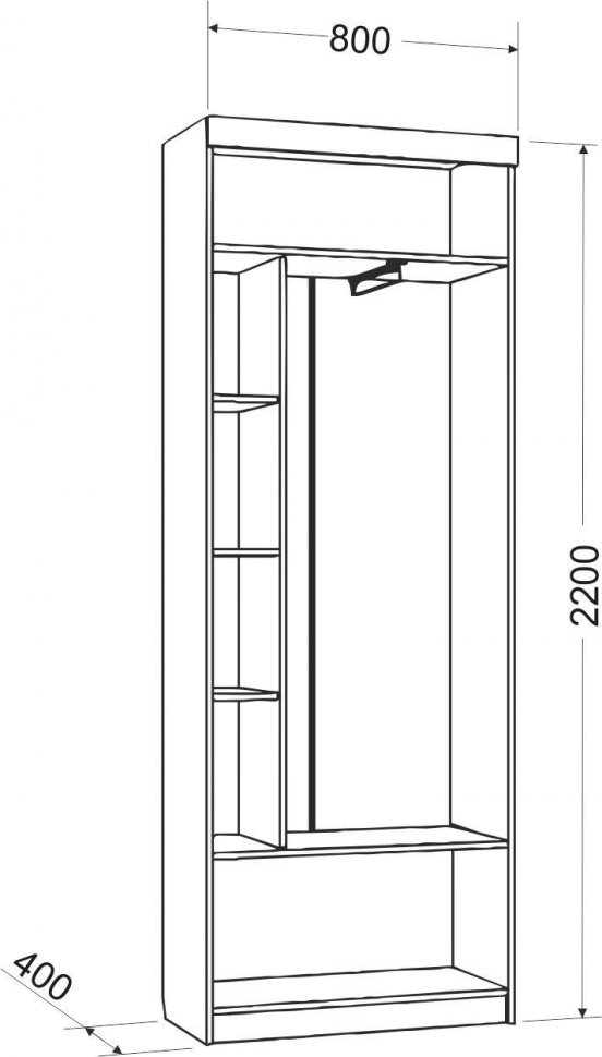 Шкаф для одежды Ева 2 М3