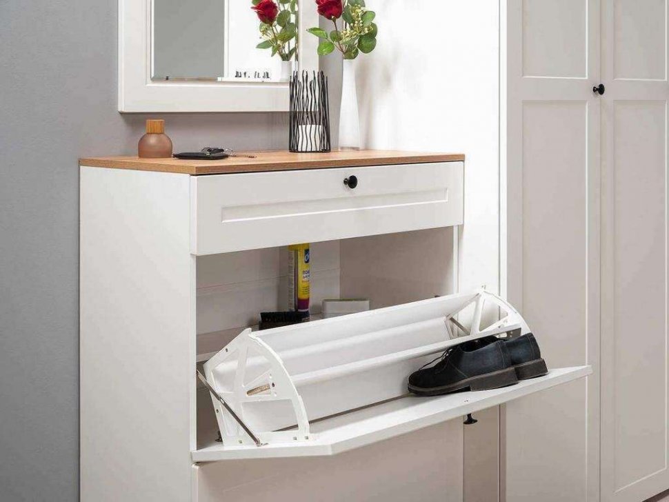 Прихожая Остин 3 Белый шагрень/Дуб Вотан