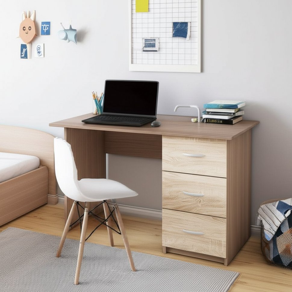 Стол письменный Сити-1 ТЭКС (Ясень шимо)