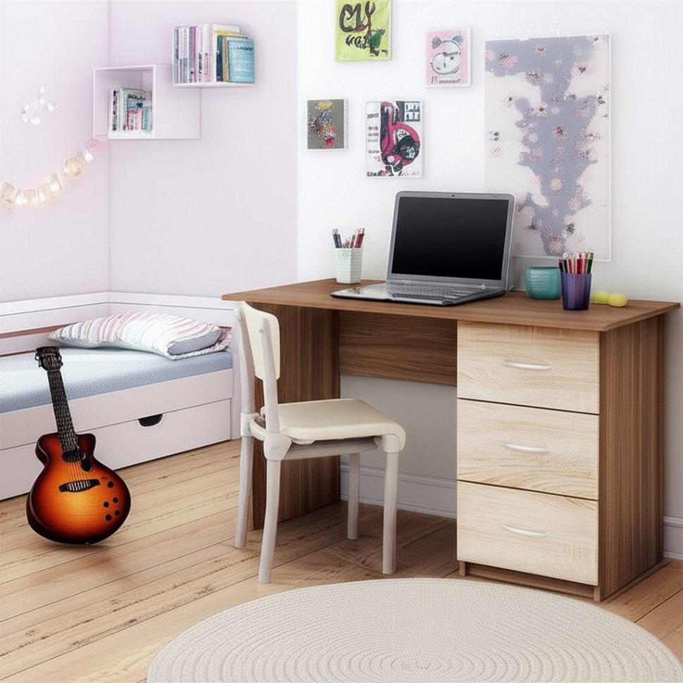 Стол письменный Сити-1 ТЭКС (Ясень шимо)