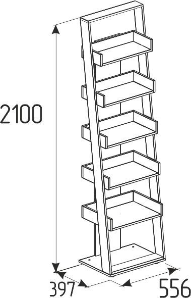 Стеллаж Nature 95 Глазов-мебель