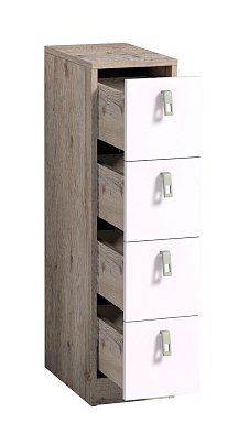 Тумба-комод 19 Комфорт Глазов-мебель (Гаскон Пайн / Белый)