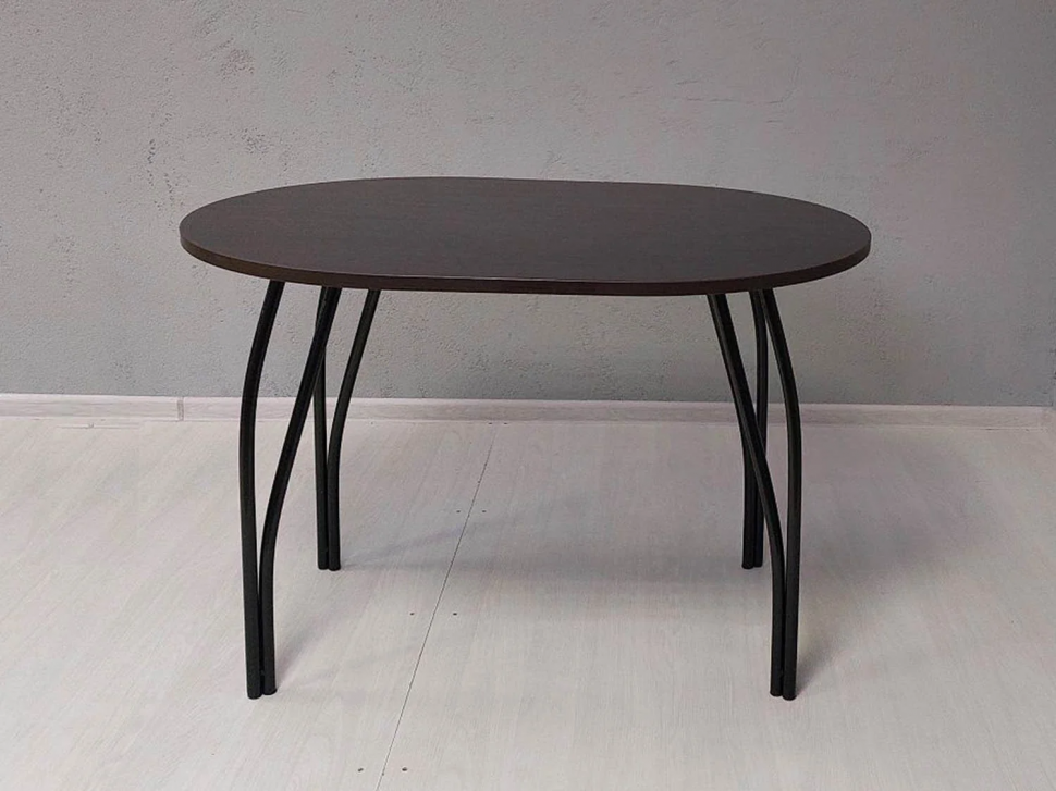 Стол СТ-10 овал Черный / Бодега темный