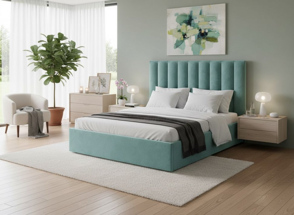 Кровать Ingrid 1600 модель 312 Ультра минт