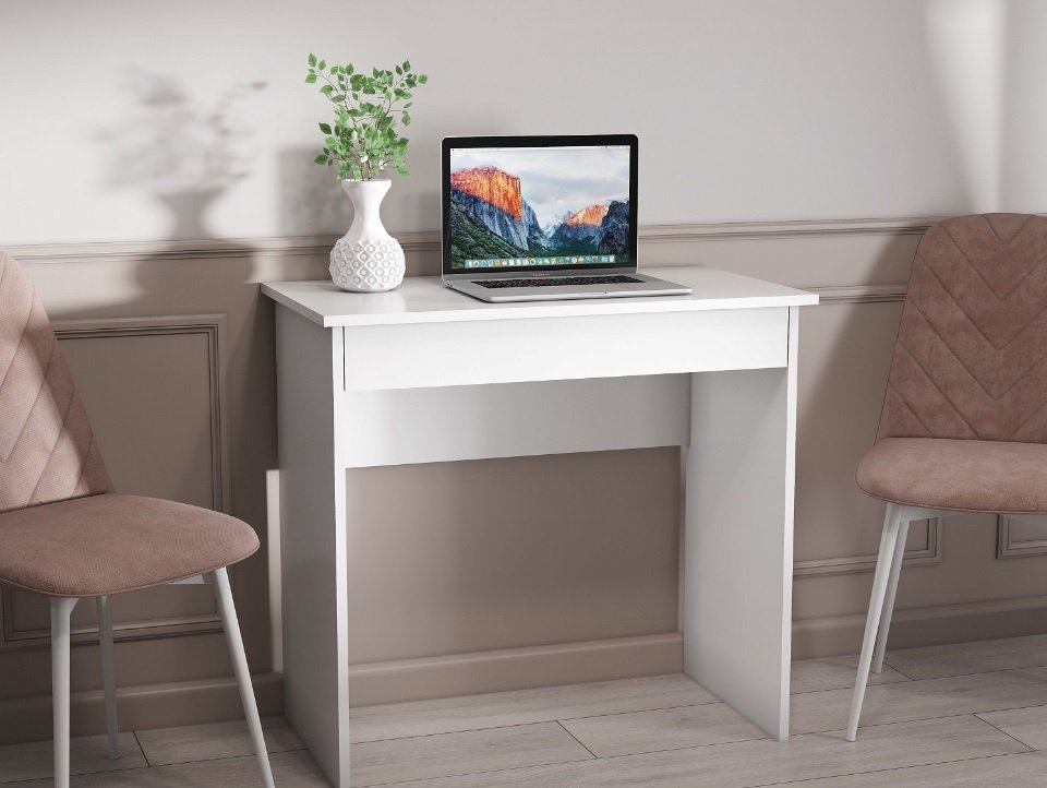 Стол компьютерный с ящиком (Глазов) Белый