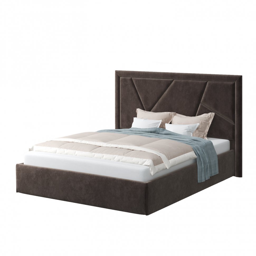 Кровать 160х200 Индиго (MLK) Темно-коричневый Neo 10