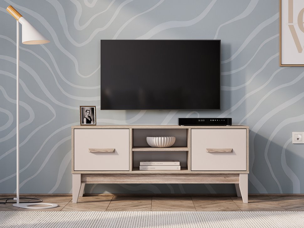 Тумба под ТВ Скандика ТБ-08 (Дуб смоки / Кашемир)