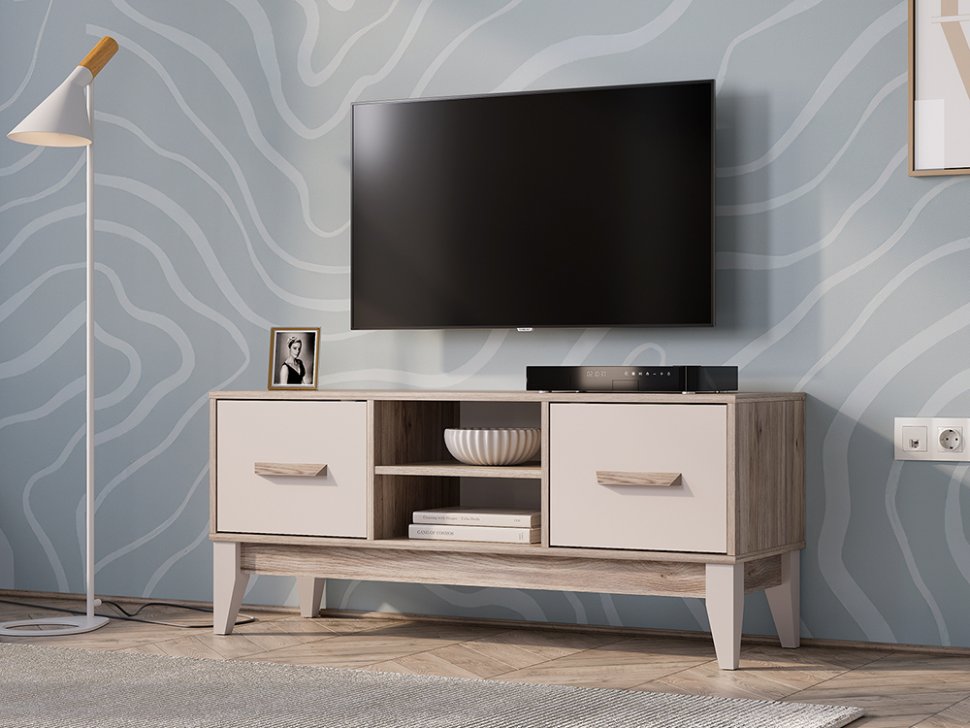 Тумба под ТВ Скандика ТБ-08 (Дуб смоки / Кашемир)