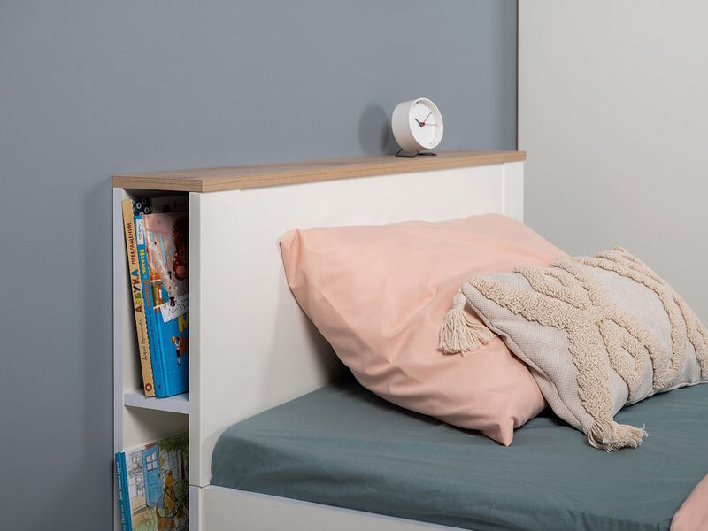 Джастин Кровать 11.54 белый/дуб белый