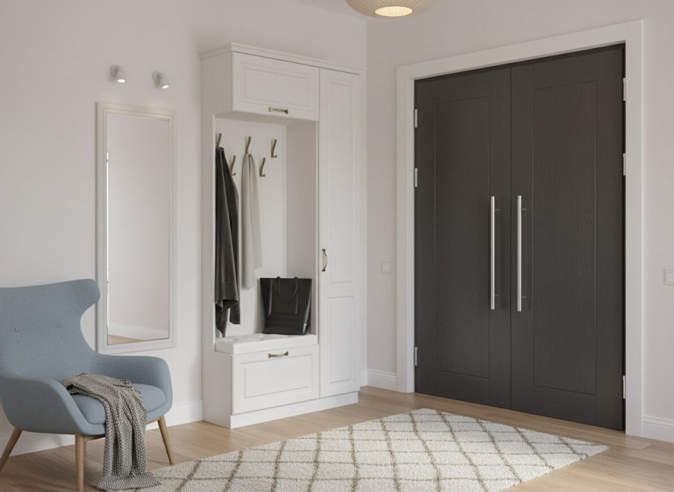 Прихожая Ливерпуль 2 Белый/Ясень ваниль