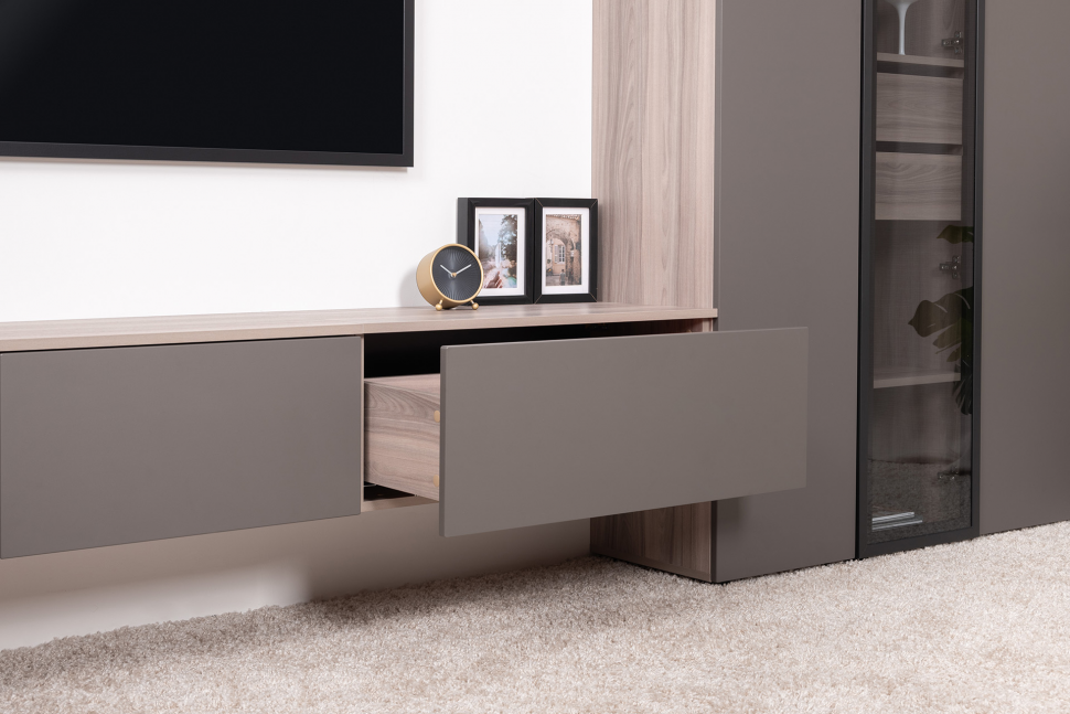 Роквуд тумба под ТВ 16.54.01 Эмили Блаш / Графит