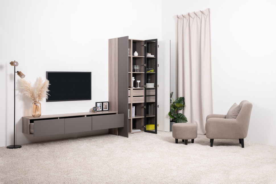 Роквуд тумба под ТВ 16.54.01 Эмили Блаш / Графит