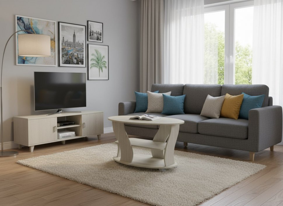 Престиж 4 стол журнальный Дуб Сонома