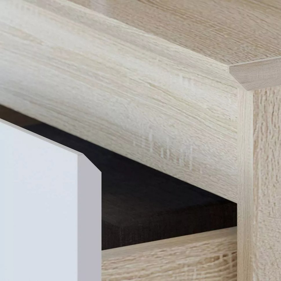 Комод Т-3Р Дуб Сонома/Белый