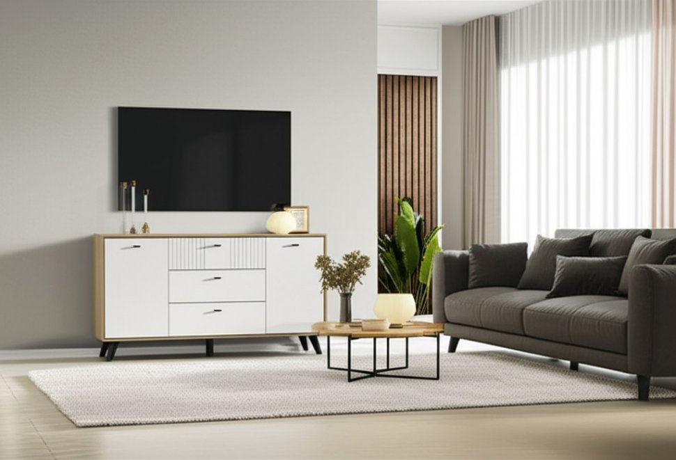 Тумба-комод Милан (SV-Мебель) Белый