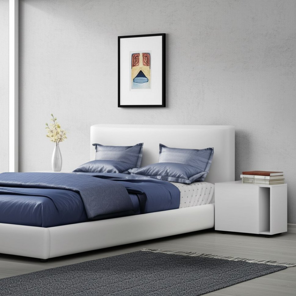 Тумба со створкой Страйк (Арника) Белый текстурный