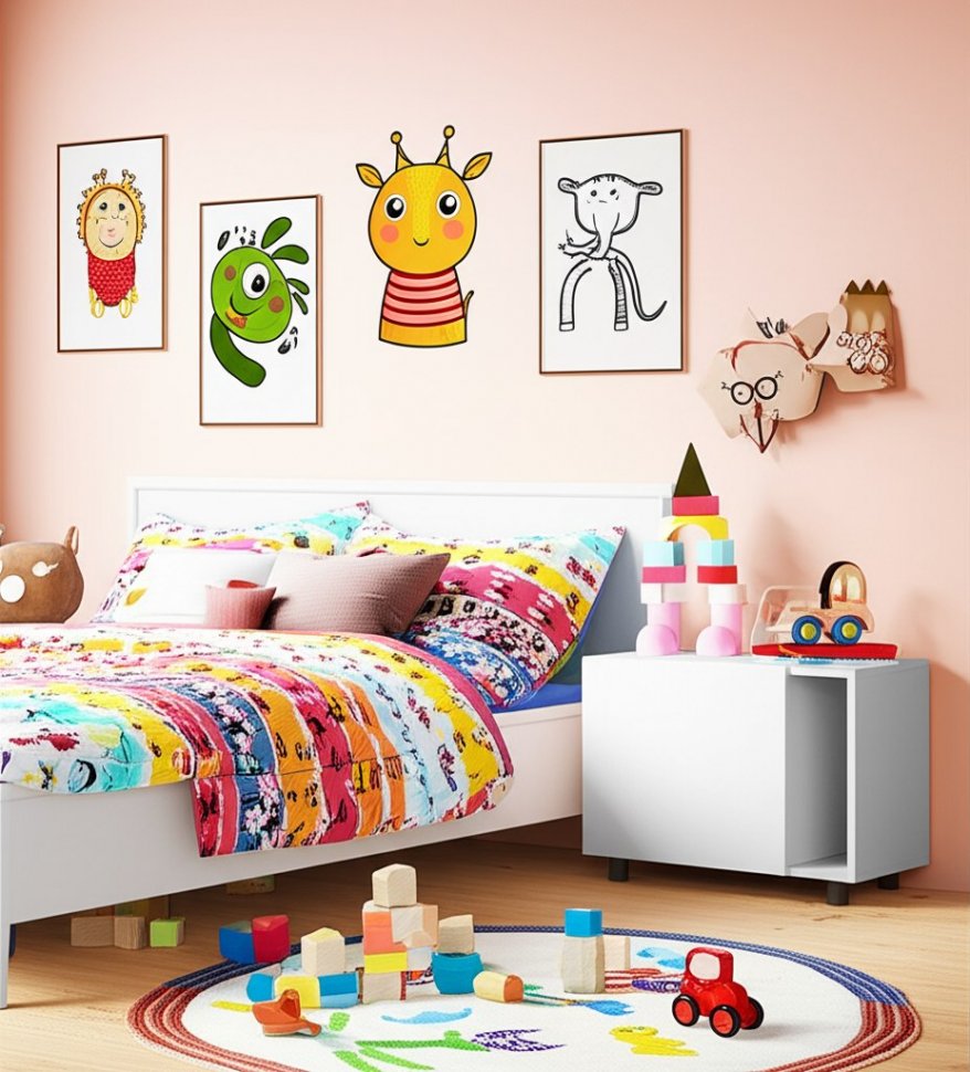 Тумба со створкой Страйк (Арника) Белый текстурный