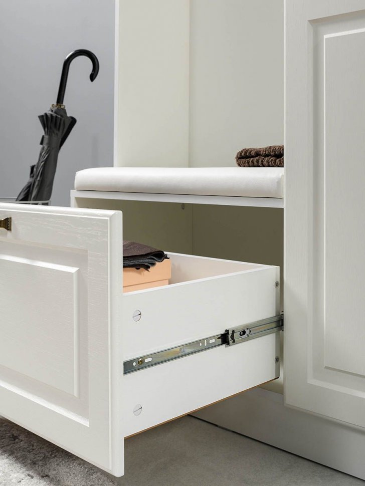 Прихожая Ливерпуль 4 Белый/Ясень ваниль