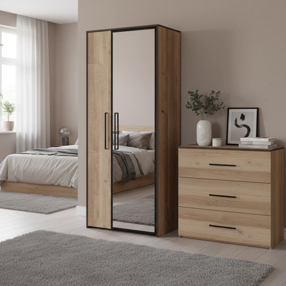 Трувор Шкаф 13.204.01 Дуб Гранж Песочный/Интра