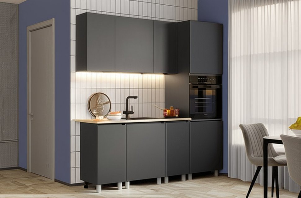 Модульная кухня Денвер 2,0 м, Графит