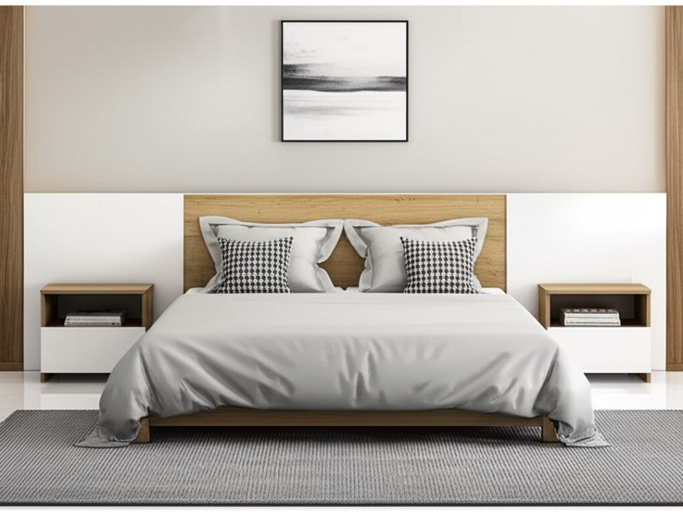 Тумба прикроватная Некст 1, Дуб Золотой, Белый