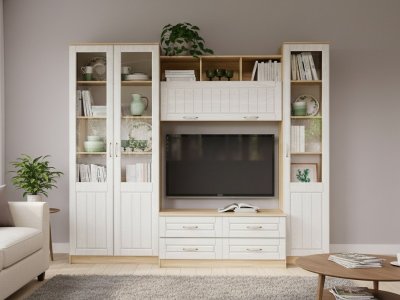 Гостиная Оливия 4 Дуб Сонома/белое дерево