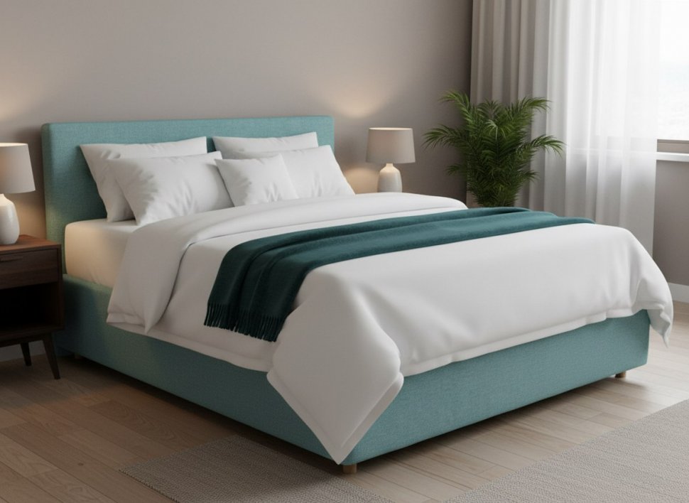 Кровать Nova 1600 с под. механизмом / бирюза №21