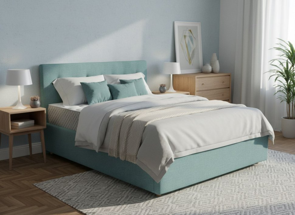 Кровать Nova 1600 с под. механизмом / бирюза №21