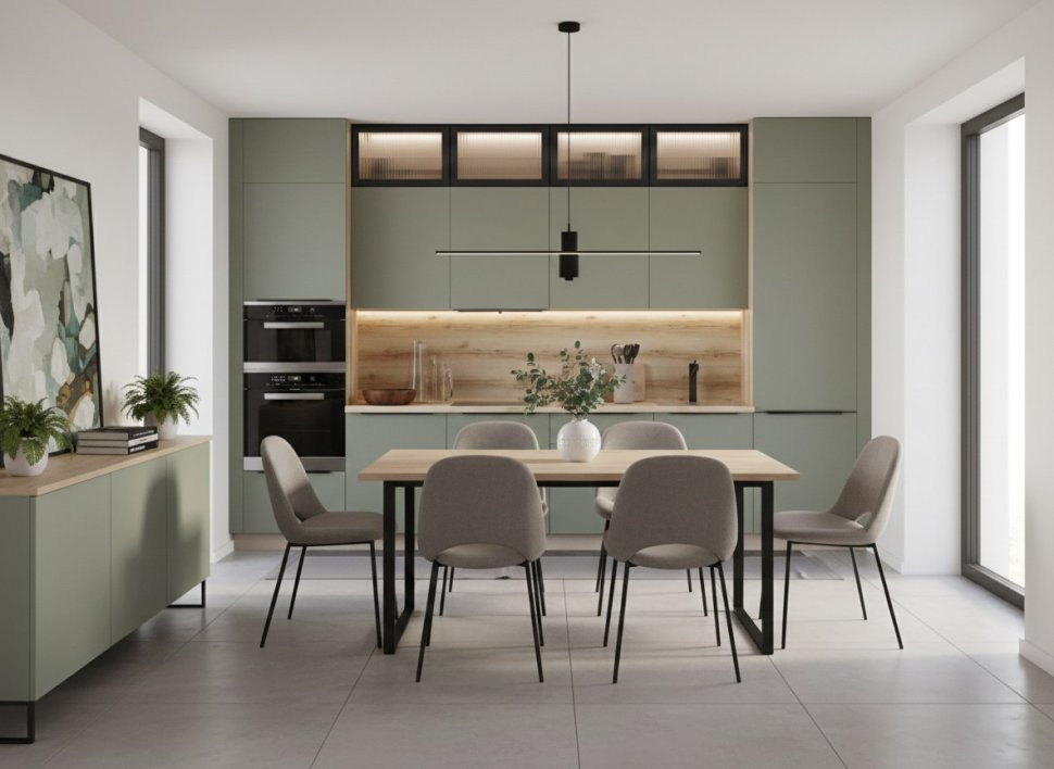 Кухня Норвуд 3 Дуб Делано / Олива