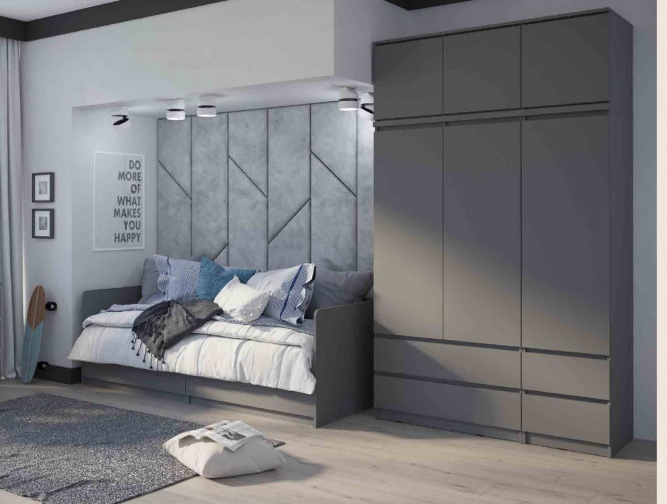 Антресоль (тумба) 900 Челси (МИФ) Графит