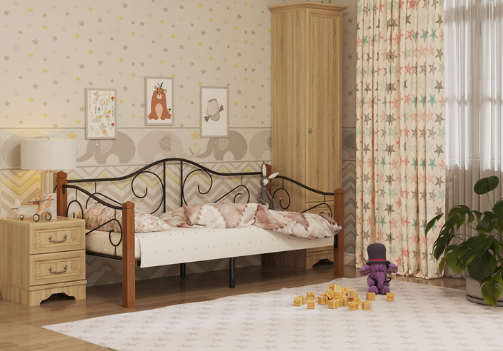 Кровать 90х200 Garda-7 Сакура (Вишня)