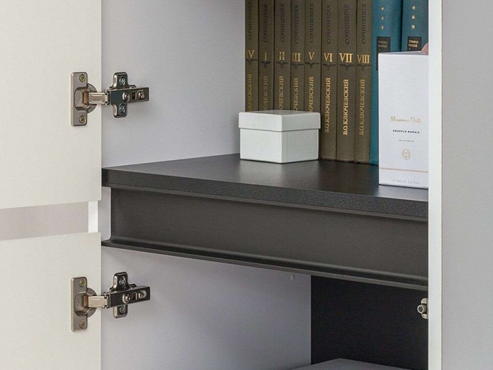 Гостиная Сидней 2 Белый/Белый глянец/Черный