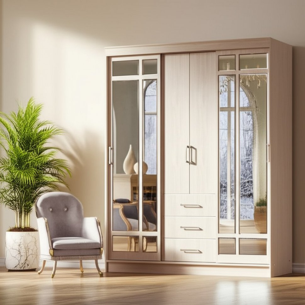 Шкаф-купе Маэстро 1700 БТС (Ясень Белый)