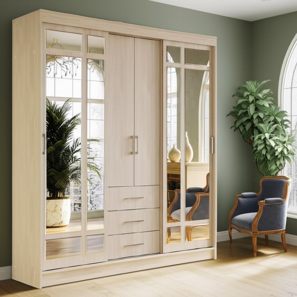 Шкаф-купе Маэстро 1700 БТС (Ясень Белый)