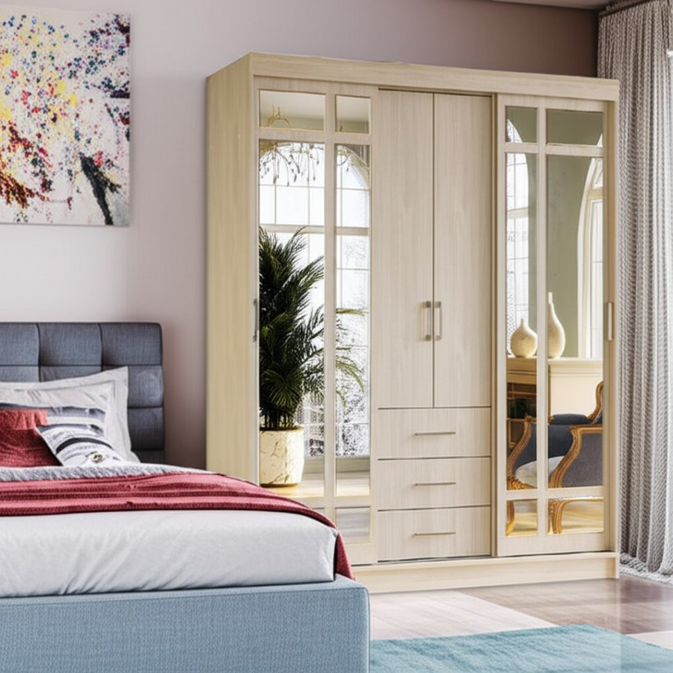 Шкаф-купе Маэстро 1700 БТС (Ясень Белый)