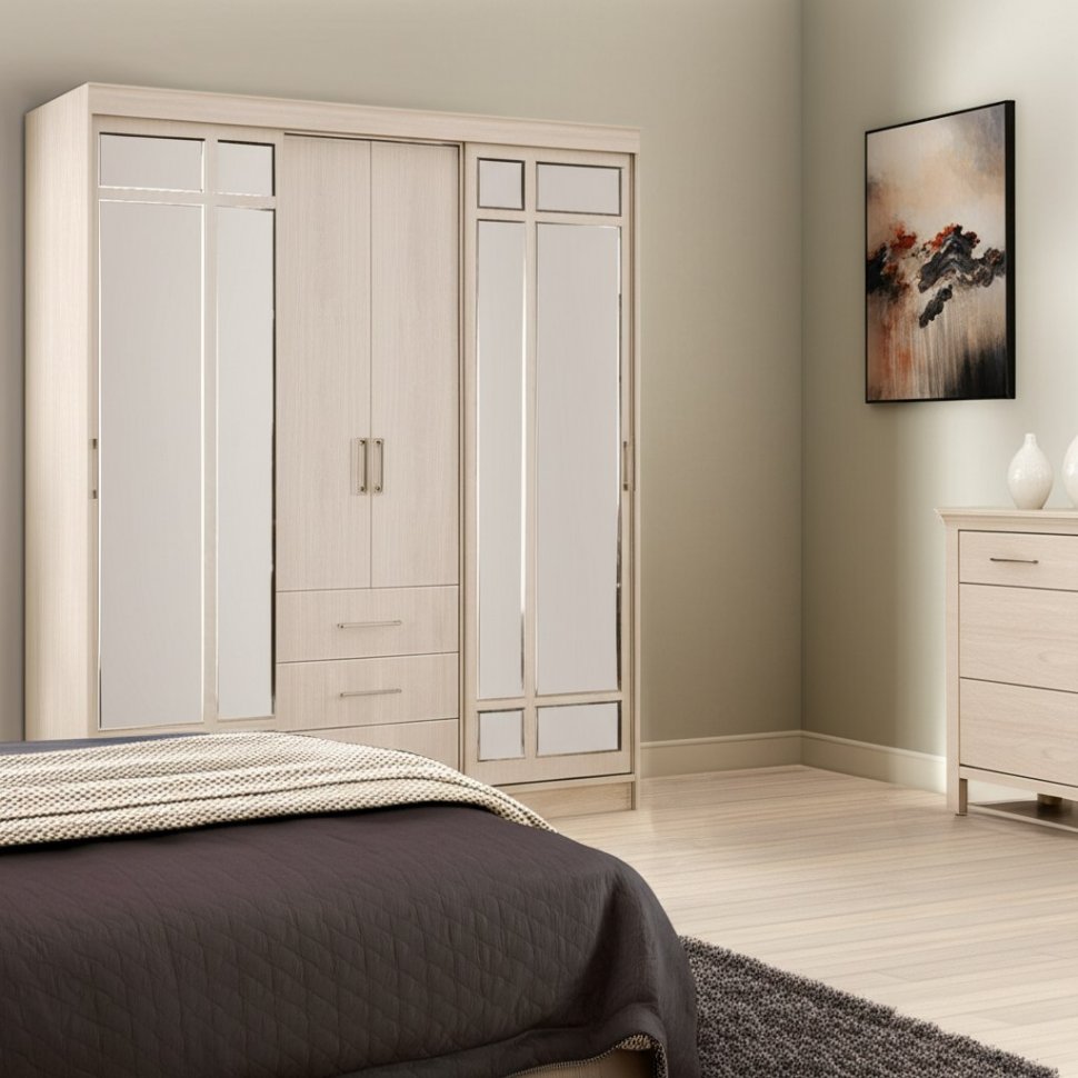 Шкаф-купе Маэстро 1700 БТС (Ясень Белый)