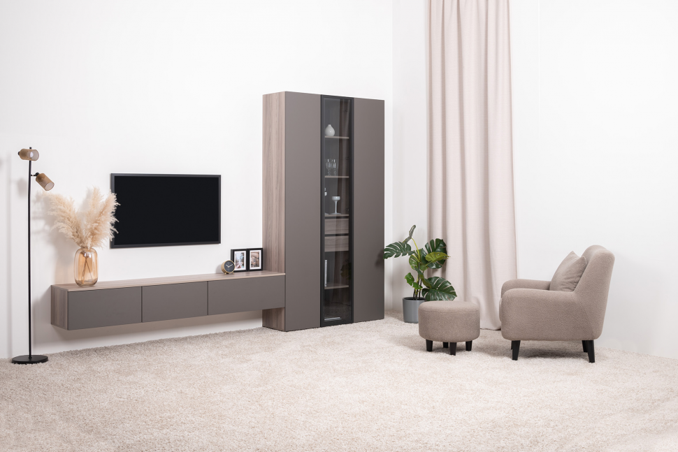 Роквуд тумба под ТВ 16.54.02 Эмили Блаш / Графит