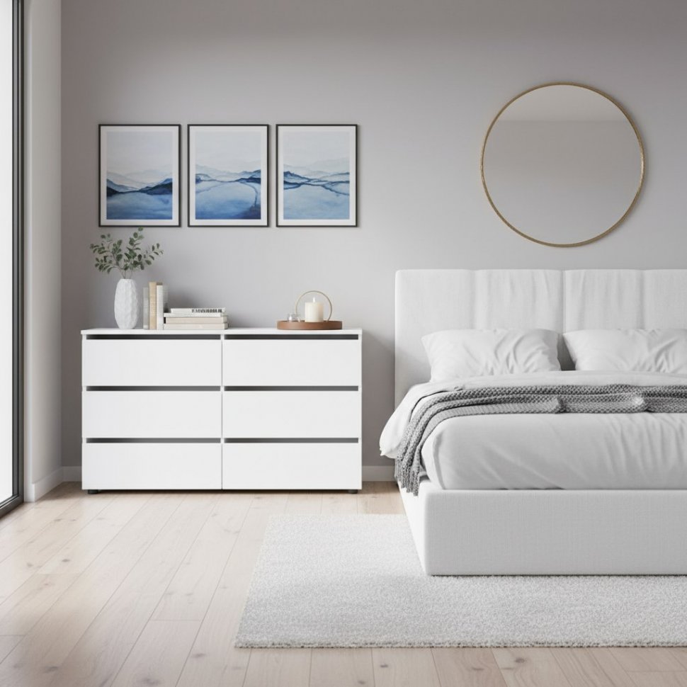 Комод Токио (6 ящиков), белый