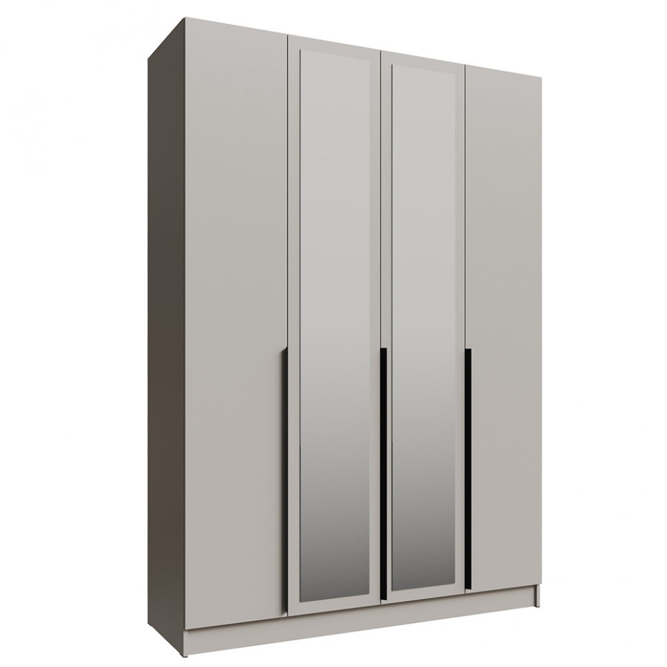 Распашной шкаф с зеркалом Мадрид 1,6, Кашемир