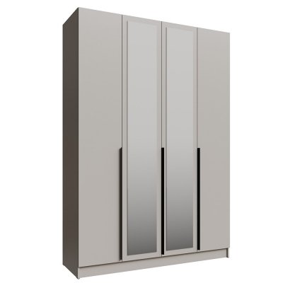 Распашной шкаф с зеркалом Мадрид 1,6, Кашемир