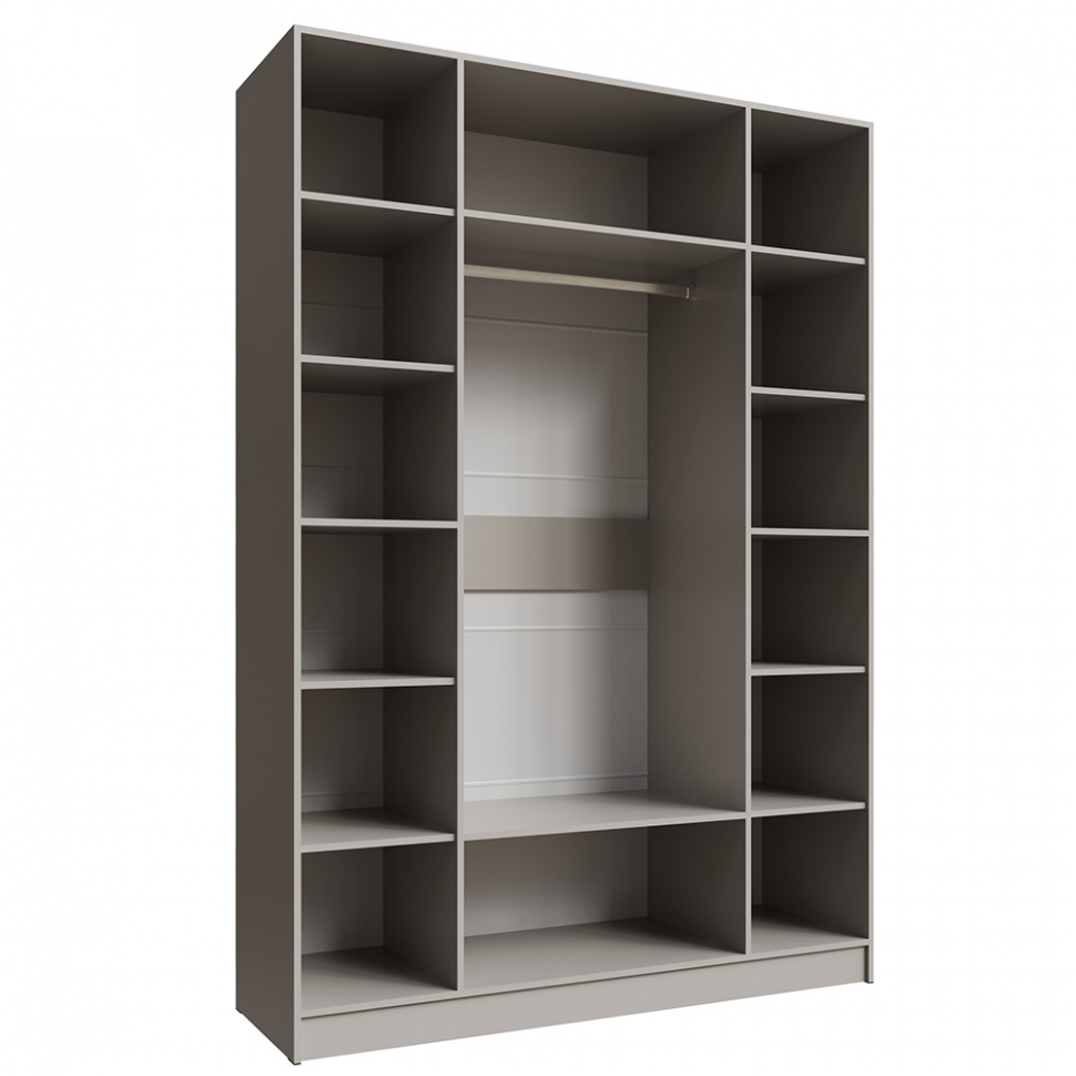 Распашной шкаф с зеркалом Мадрид 1,6, Кашемир